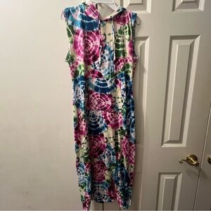 Love Colorful Tie-Dye Sleeveless Dress size XL